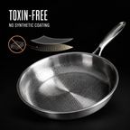 Pure titanium hammered pan