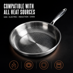 Pure titanium hammered pan
