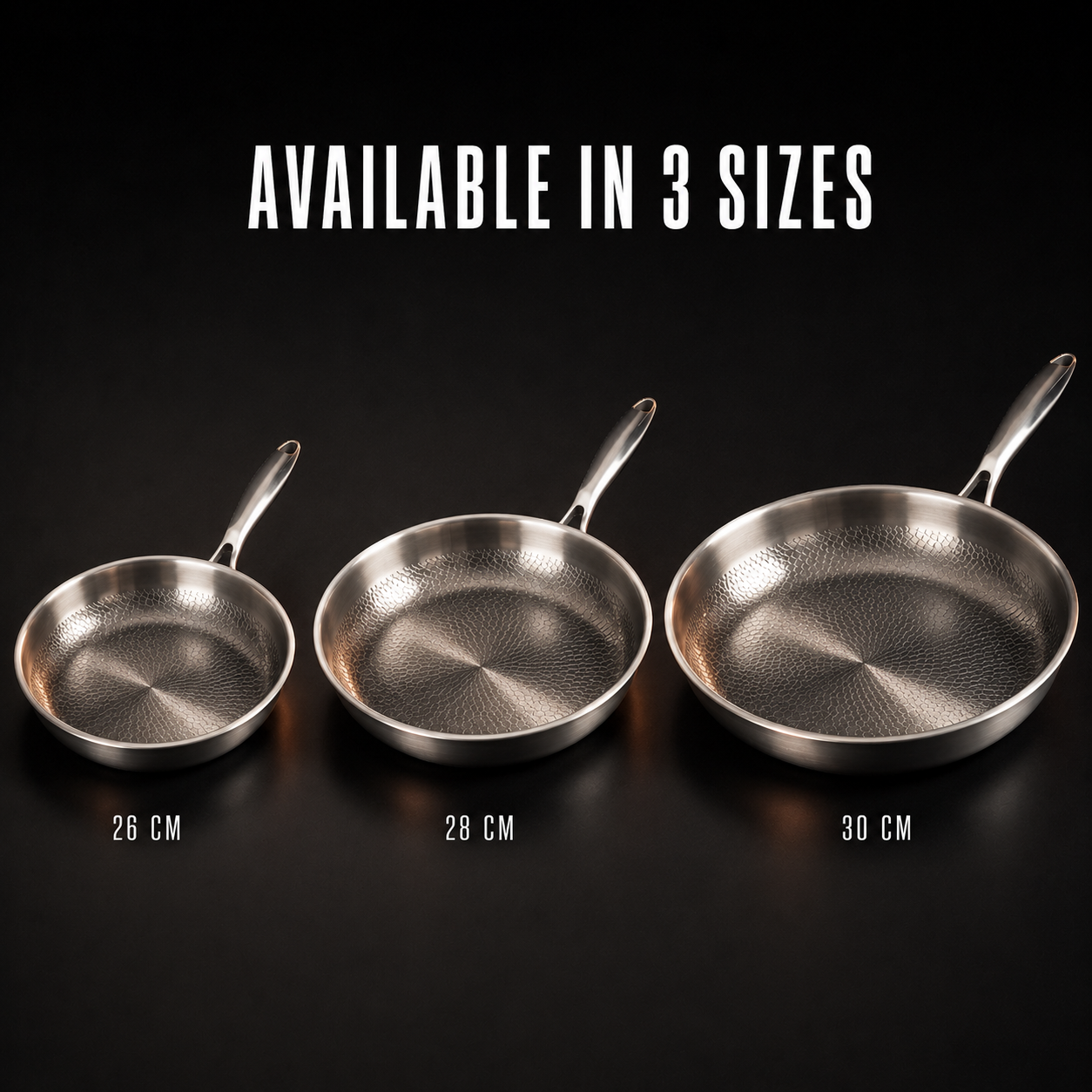Pure titanium hammered pan