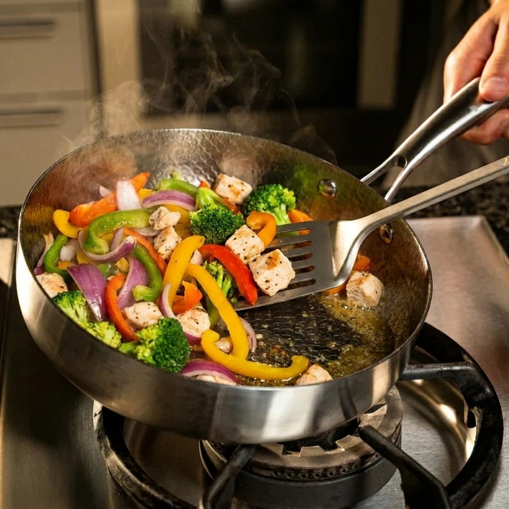 Titanium Hammered Deep Pan