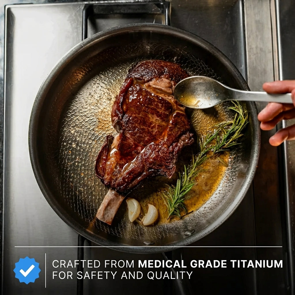 Pure Titanium Pro Hammered Pan
