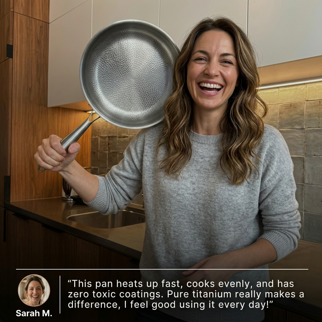 Titanium Hammered Deep Pan