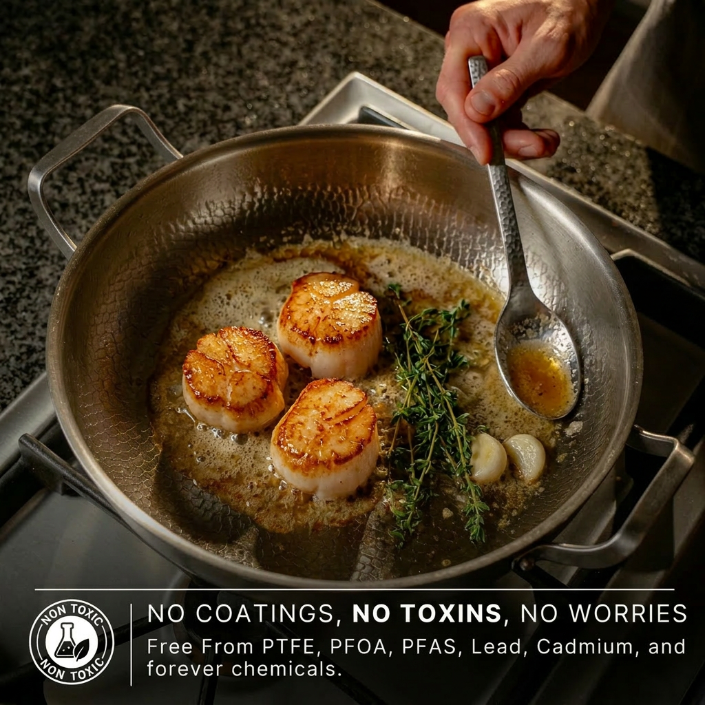 Titanium Sauté Pan with Two Handles