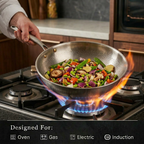 Titanium Hammered Wok Pan